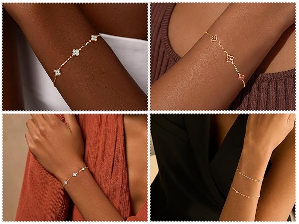 14k gold bracelets for women