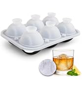 SpaceTime Ice Cube Tray with Lid,6-Cube Large Silicone Ice Cube Trays for Freezer,2.2" Reusable B...