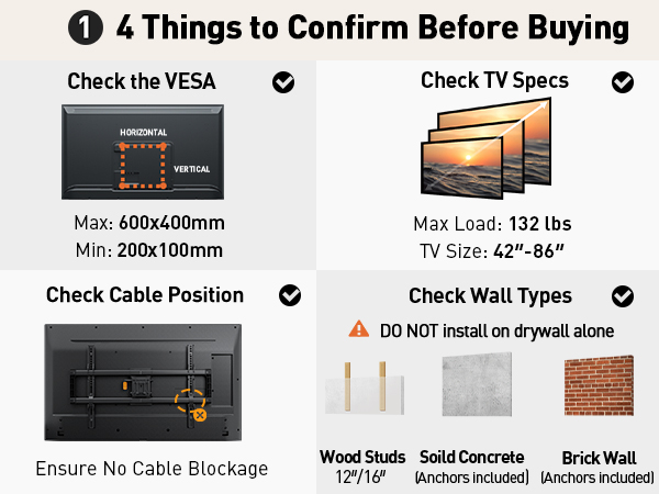 75 inch tv wall mount