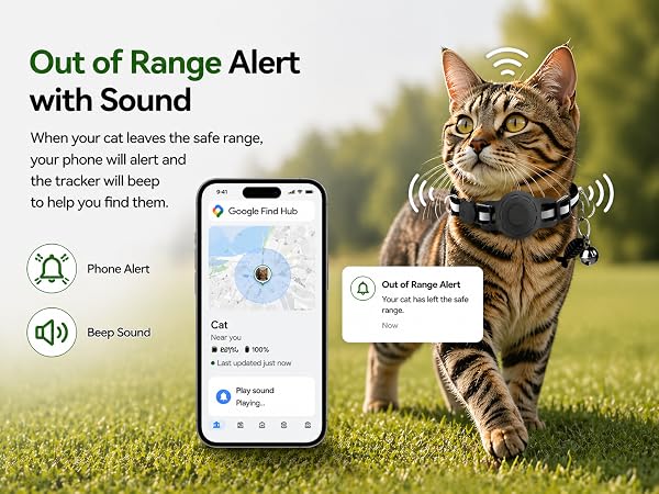 Pet Tracker,GPS Collar for Cats
