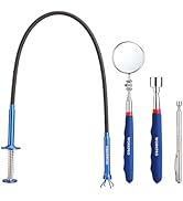 WORKPRO 4PC Telescoping Magnetic Pick Up Tool Kit, Includes Telescoping Inspection Mirror, 2PC Ma...