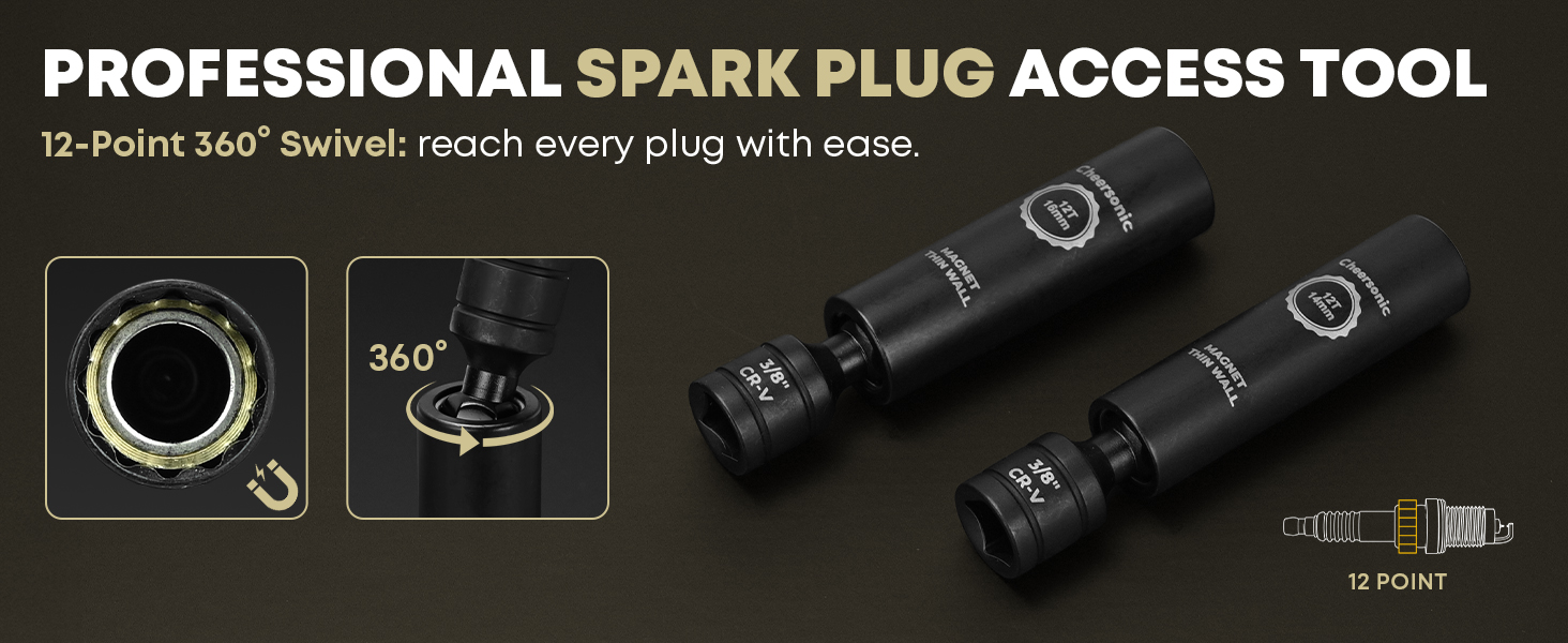 12-tooth magnetic spark plug sleeve