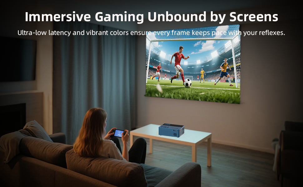 projector;mini projector;portable projector;projector with wifi and bluetooth;projector for bedroom