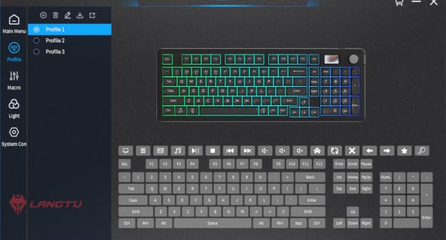 L98 membrane keyboard cute keyboard 98 keys gasket mounted RGB programmable gaming keyboard