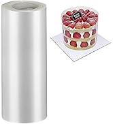BYKITCHEN 8 Inch Cake Collars - Clear Transparent Cake Acetate Sheet Roll for Chocolate Mousse, D...