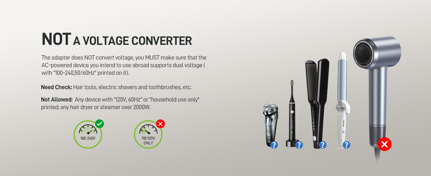 Not a voltage converter