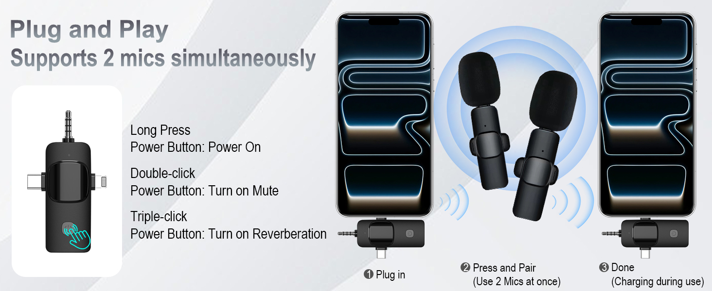 selfie stick with lavalier microphone