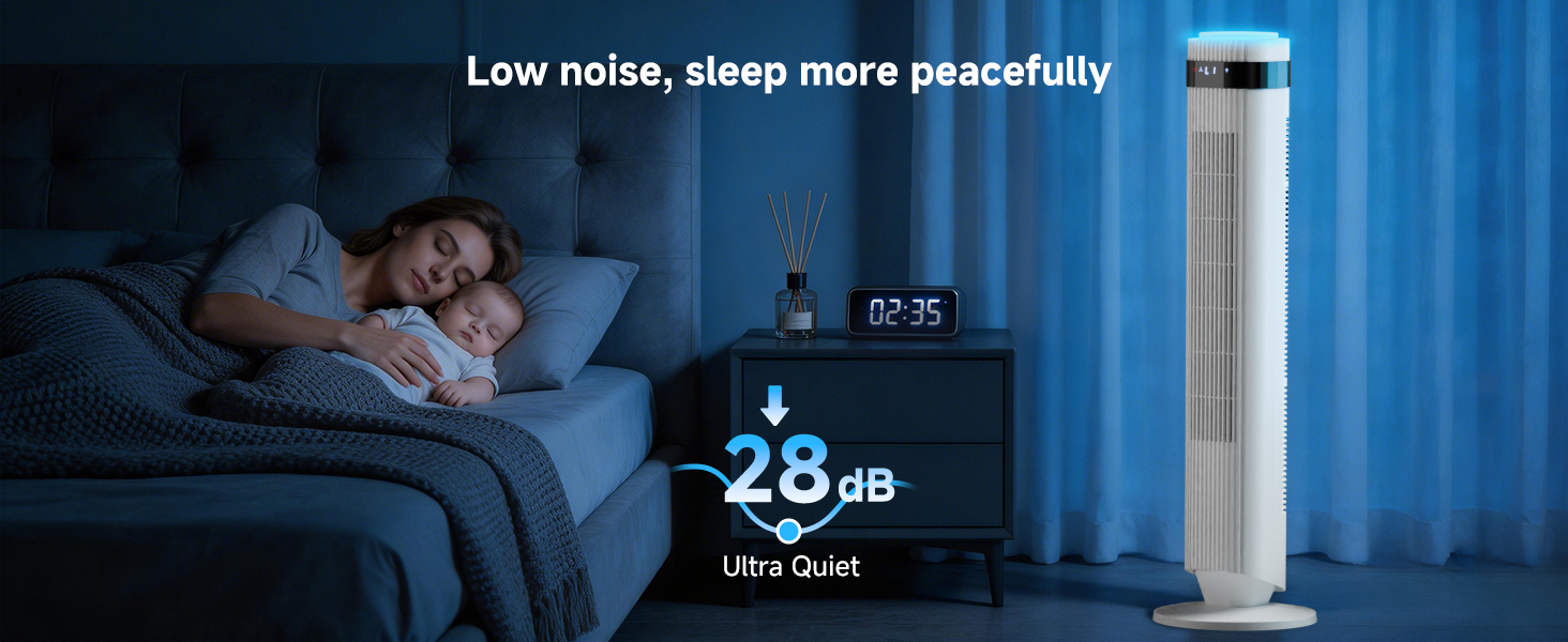 28dB Quiet for Sleep