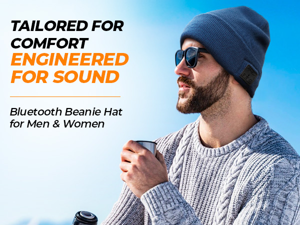 Foxelli Bluetooth Beanie – Wireless Beanie Hat with Headphones for Men &amp; Women