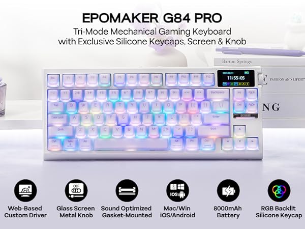 G84 PRO Mechanical Keyboard with Silicone Keycaps