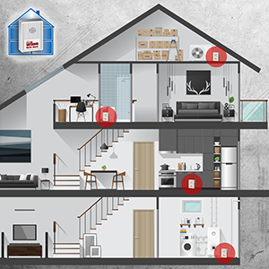 Basement Watchdog High Water Alarm, water alarm placement, dry basement, water alarm, Model BWD-HWA