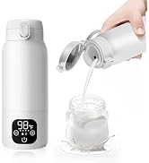 Portable Bottle Warmer for Travel - 3-Min Fast Heating for Breast Milk, Formula &amp; Water, 17oz Lar...