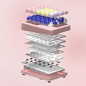 FOPATO S21 Number Pad Hot Swappable Numpad Bluetooth Wireless Numeric Keypad Mechanical Keyboard