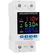 KNMIPJD Single Phase Voltage Monitoring Relay AC/DC 110V 63A Adjustable Over and Under Voltage Pr...