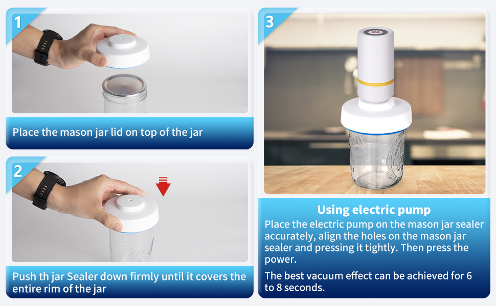 Mason Jar Vacuum Sealer Kit Electric
