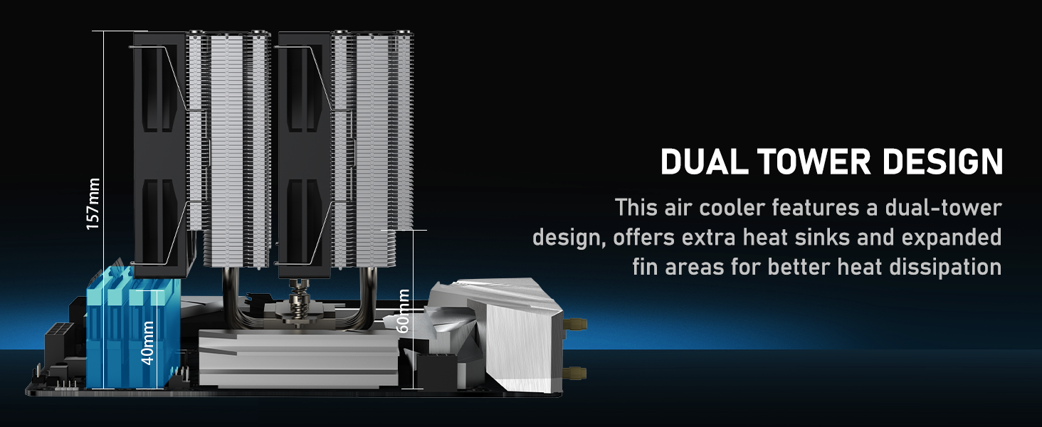 ARGB CPU Dual-Tower Air Cooler