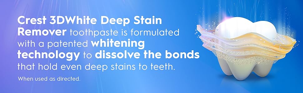 Crest 3DWhite Brilliance Deep Stain Remover Brilliance White toothpaste revolutionary formula