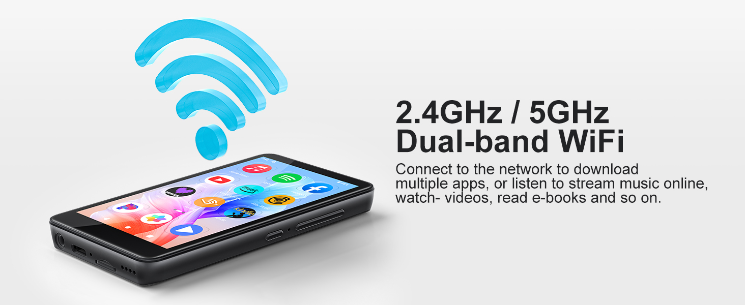 MP3 Player with Bluetooth and WiFi