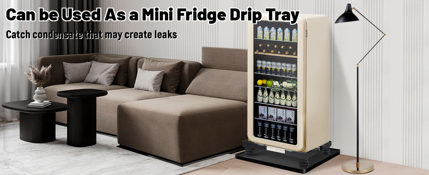mini fridge stand with drip tray