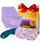 DoSensePro Steam Eye Mask - 16 Pack Lavender Self-Heating Warm Compress for Dry Eyes, Puffy Eyes ...