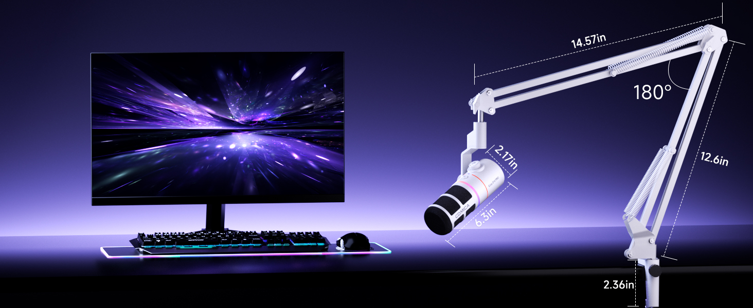 white gaming microphone