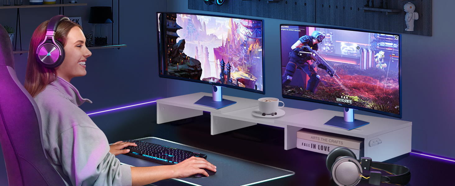 Dual Monitor Stand Riser