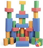 NATIONAL GEOGRAPHIC Kids Jumbo Cardboard Building Blocks – 40 Heavy-Duty Bricks in 3 Sizes, Build...