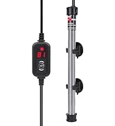 hygger Submersible Aquarium Heater, 100W 150W 200W 300W Adjustable Fish Tahk Heater with Temperat...