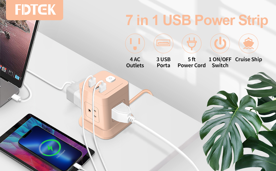 Pink Power strip