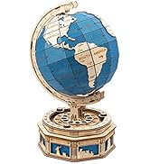 ROKR 3D Wooden Puzzle Globe Model-Self Assembled Tellurion Building toys-567 pcs Oversized Mechan...