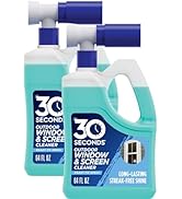30 SECONDS Outdoor Window &amp; Screen Concentrated Cleaner for Glass, Patio Doors, Fiberglass, Furni...