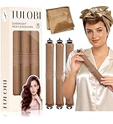 TULOBI 3 Pcs Heatless Curls Overnight - Upgraded Velvet Heatless Hair Curler with Velcro Fastener...