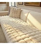 OHSIO Couch Cover for Pets Plush, Non Slip Cozy Sofa Cover Pet Friendly, Soft Thick Fuzzy Sofa Sl...