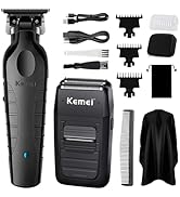 KEMEI Hair Clipper and Shaver Set Professional Cordless Hair Trimmer for Men, Electric Beard Trim...