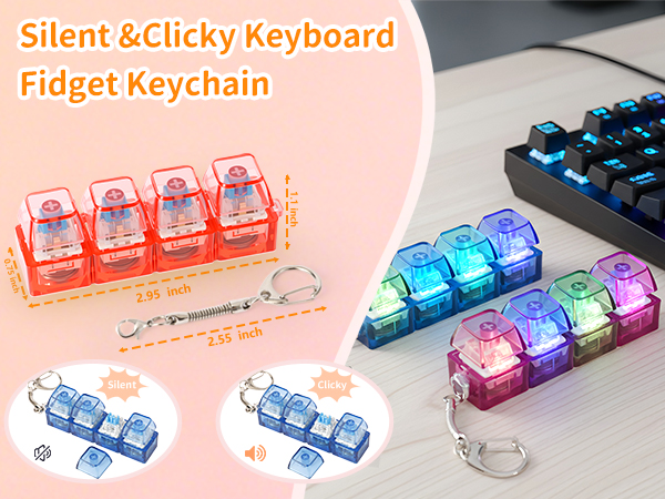 fidget clicker keychain