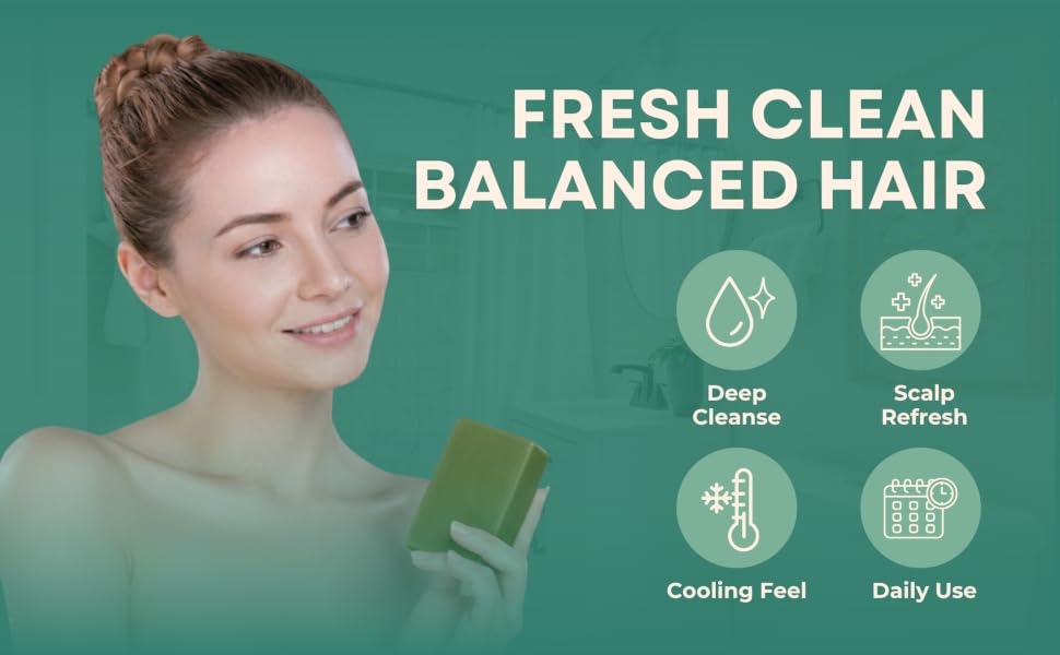 sulfate free non toxic hair soap lather clean fresh lightweight daily routine wash care balance