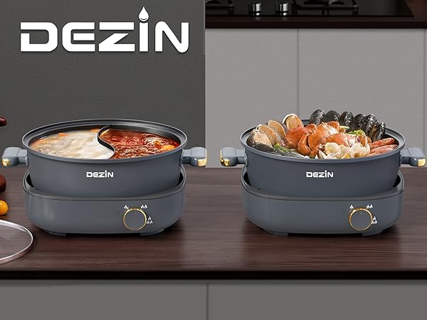 Dezin Hot Pot Electric with Divider