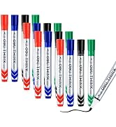 BASUNOCL Dry Erase Markers, 16 Count Whiteboard Markers Pens with Bullet Tip, 2.00mm Smudge-Free ...