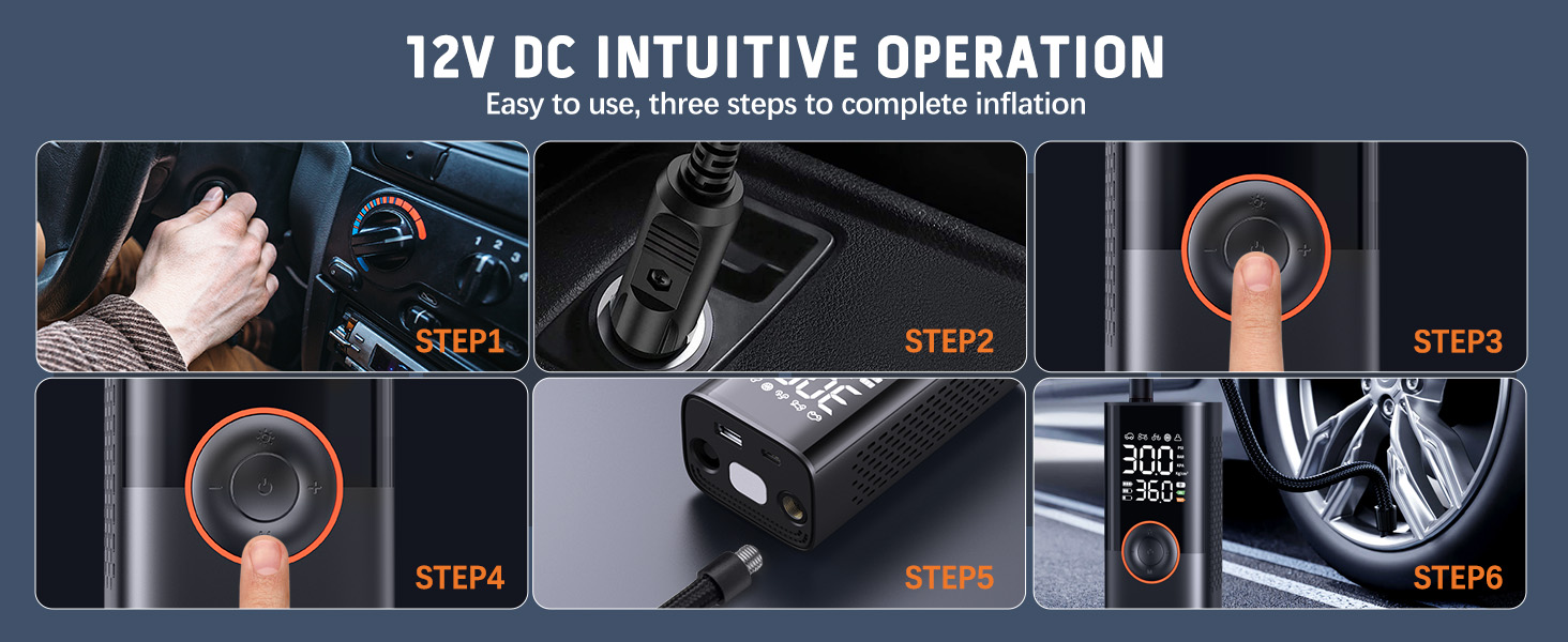 Tire Inflator Portable Air Compressor