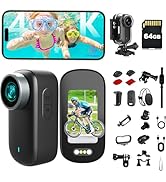 POV Camera, Action Camera 4K, 64GB Clip Body Cam, Waterproof Long Battery Life Mini Body Camera w...