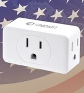 Unidapt 3 Outlet Multi Plug Wall Adapter, Multiple Outlet Splitter, Extender Grounded Wall Tap Po...