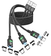 Kuulaa 3Pack Magnetic Charging Cable Magnetic Lightning Cable Magnetic Phone Charger 3A Fast Char...