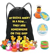 Rubber Duckies 61-Piece Ducking Kit - 20 Ducks, 1 Bag, 20 Cards, 20 Bands - Set for Major Cruise ...