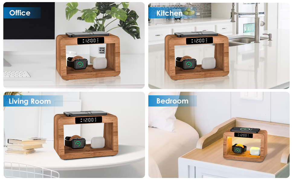 nightstand lamp with charging station