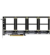 GLOTRENDS PU41 Quad U.2 SSD to PCIe 4.0 X16 Adapter Without PCIe Bifurcation Function (PCIe Bifur...