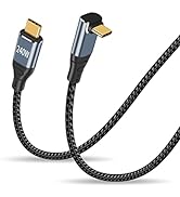 Duttek 90 Degree Type C to Type C Cable 3.3FT/1M, 240W USB C Charging Cord, USB C 90 Degree Cable...
