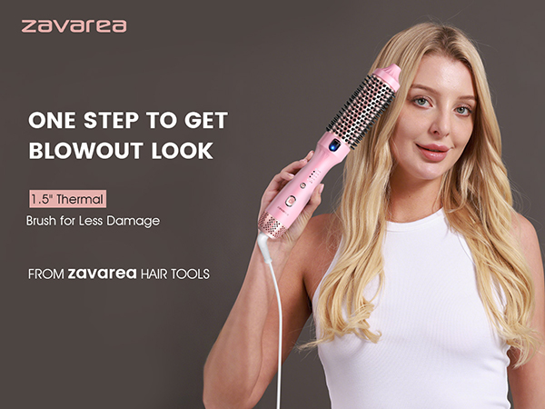negative ion thermal brush heated round hot curling iron brush straightener volumizing blowout