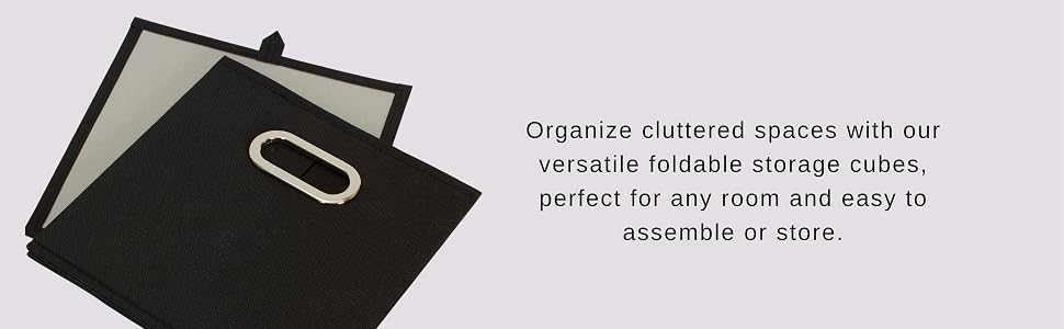organize cluttered spaces with foldable storage cubes, perfect for any room and easy to assemble