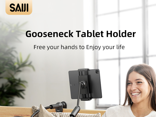 Gooseneck tablet holder for bed kindle holder for reading in bed kindle stand iPad holder