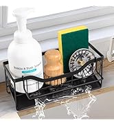 Sinnsally Sponge Holder for Kitchen Sink Caddy,Dish Soap Holder for Countertop,Kitchen Sink Organ...